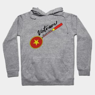 Vietnam Badminton Racquet Support Badminton of (Vietnam) Flag Hoodie